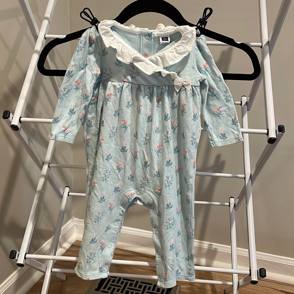 6-12m Janie and Jack long all floral romper